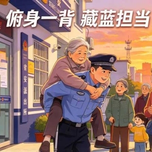 衡水民警背送老人办证：俯身一背里的城市温度